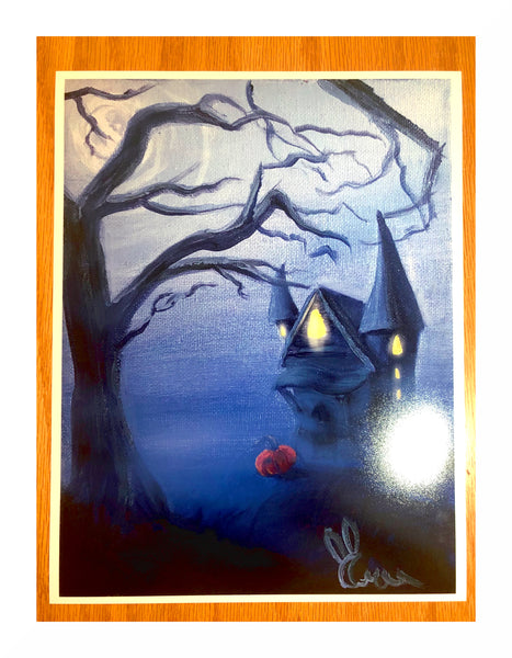 Spooky Haunted House (Print)