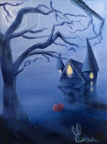 Spooky Haunted House (Print)