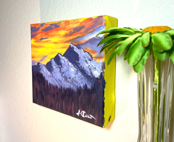 Mountain Sunset Painting