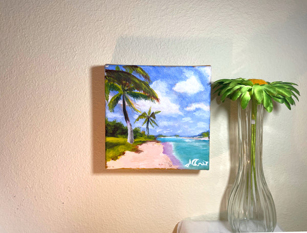 Beach Palm Tree Painting