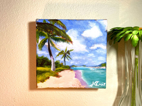 Beach Palm Tree Painting