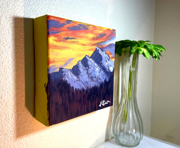 Mountain Sunset Painting