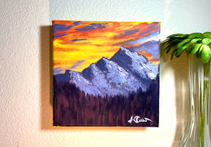 Mountain Sunset Painting