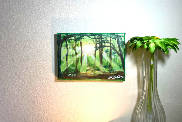 Forest Sunrays Painting