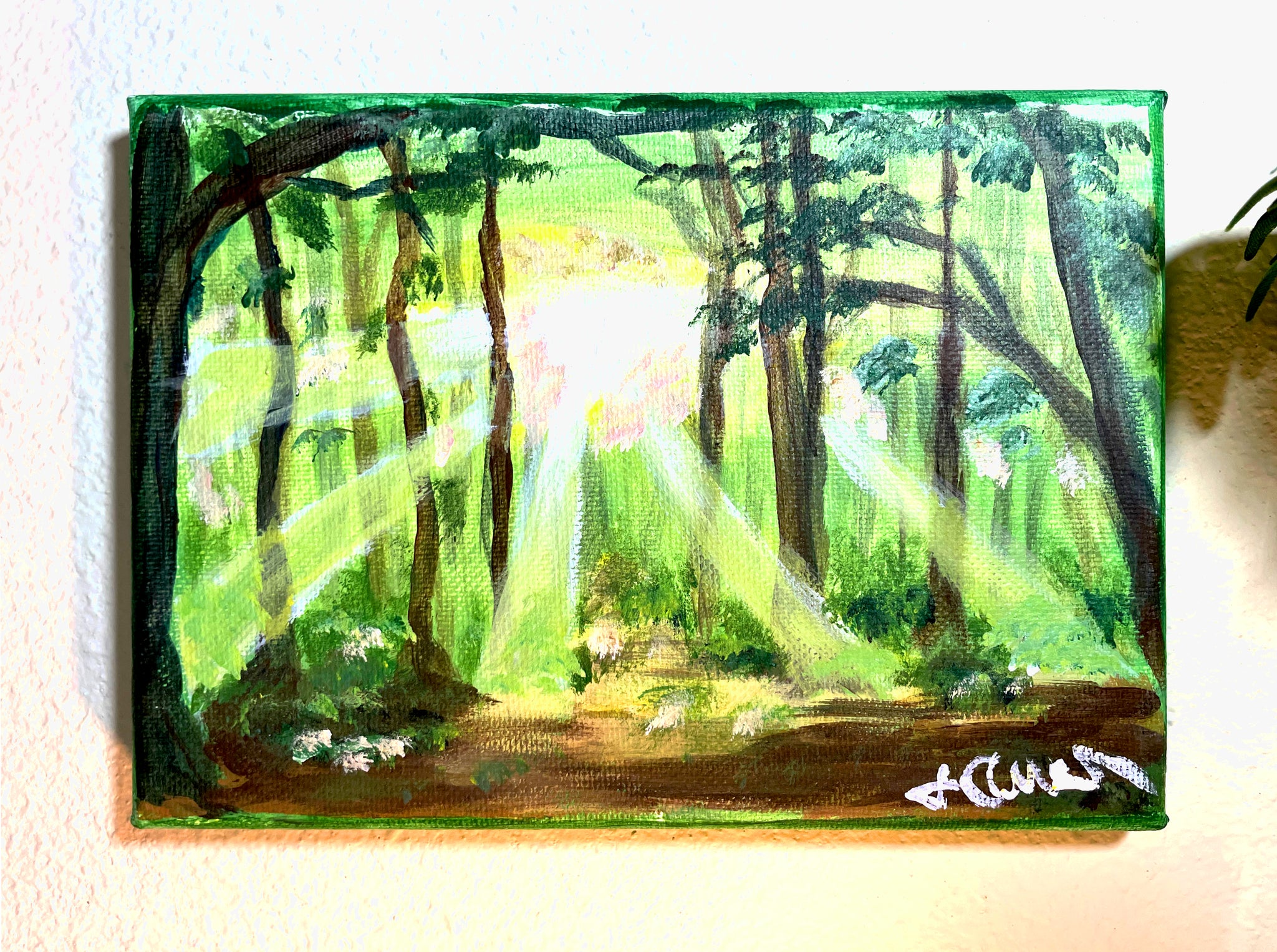 Forest Sunrays Painting